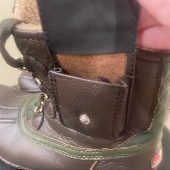 PsyBeria Dry goods Men's Boots Size 7 Green Brown Stash Pocket - Picture 5 of 10